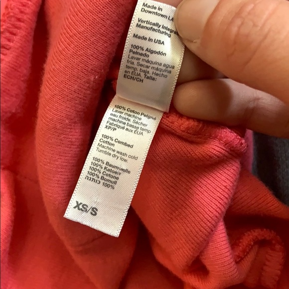 American Apparel Classic Girl V Neck Pink Cardigan - Picture 7 of 9